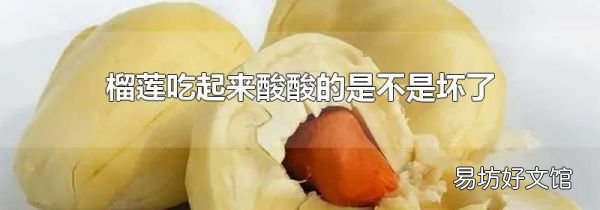 榴莲吃起来酸酸的是不是坏了