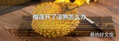 榴莲开了没熟怎么办