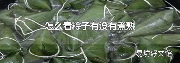 怎么看粽子有没有煮熟