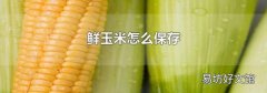 鲜玉米怎么保存