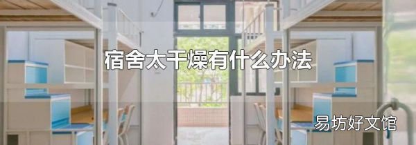 宿舍太干燥有什么办法