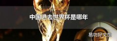 中国进去世界杯是哪年