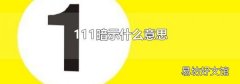 111暗示什么意思