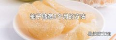 柚子储藏3个月的方法