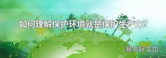 如何理解保护环境就是保护生产力?