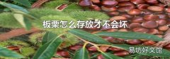 板栗怎么存放才不会坏
