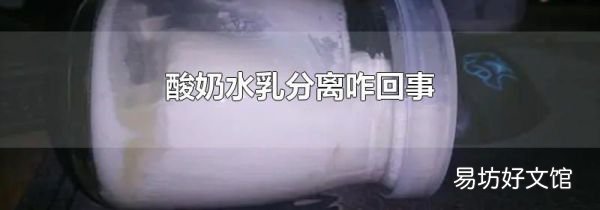酸奶水乳分离咋回事
