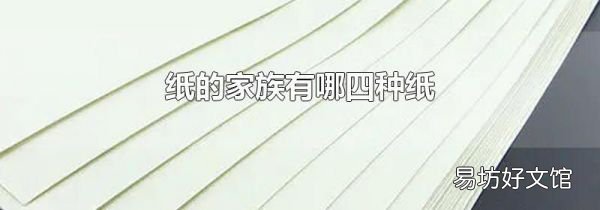 紙的家族有哪四種紙