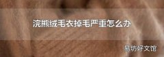 浣熊绒毛衣掉毛严重怎么办