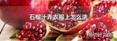 石榴汁弄衣服上怎么洗