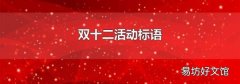 双十二活动标语