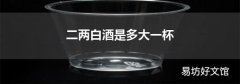 二两白酒是多大一杯