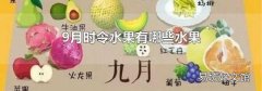 9月时令水果有哪些水果