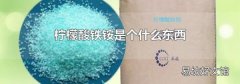 柠檬酸铁铵是个什么东西