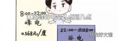 江蘇峰谷電是幾點到幾點