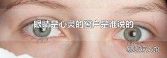 眼睛是心灵的窗户是谁说的