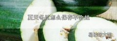 夏天冬瓜怎么保存不会烂