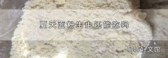 夏天面粉生虫还能吃吗