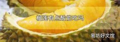 榴莲有点酸能吃吗