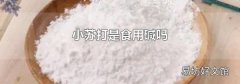 小苏打是食用碱吗