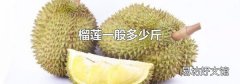 榴莲一般多少斤