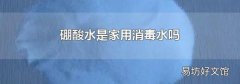 硼酸水是家用消毒水嗎