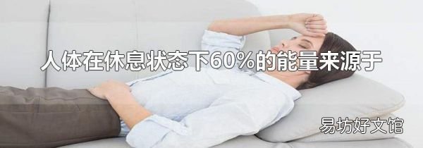 人体在休息状态下60%的能量来源于