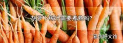 胡萝卜榨汁需要煮熟吗?