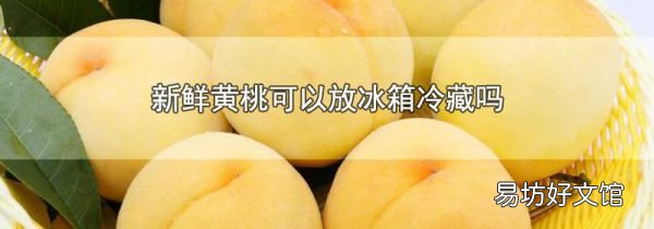 新鲜黄桃可以放冰箱冷藏吗