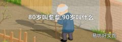 80岁叫耄耋,90岁叫什么