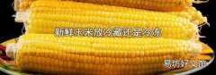 新鲜玉米放冷藏还是冷冻