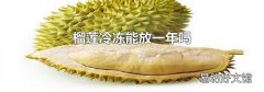榴莲冷冻能放一年吗