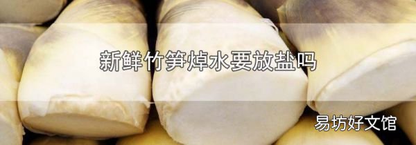 新鲜竹笋焯水要放盐吗