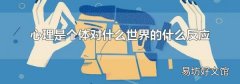 心理是個(gè)體對(duì)什么世界的什么反應(yīng)