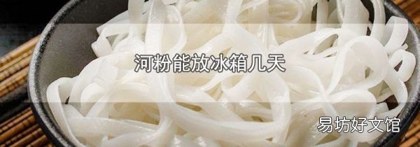 河粉能放冰箱几天