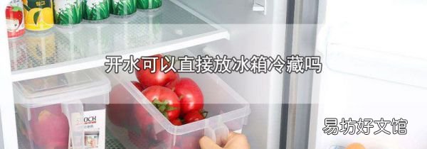 开水可以直接放冰箱冷藏吗