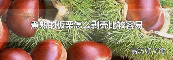 煮熟的板栗怎么剥壳比较容易