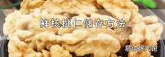 鲜核桃仁储存方法