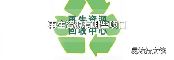 再生资源有哪些项目