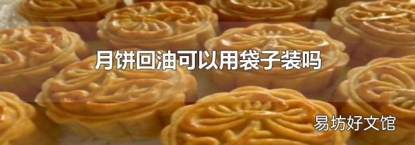 月饼回油可以用袋子装吗