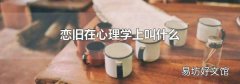 恋旧在心理学上叫什么