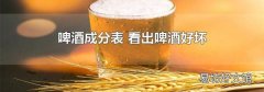 啤酒成分表 看出啤酒好坏