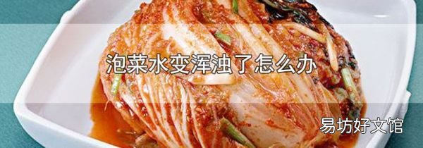 泡菜水變渾濁了怎么辦