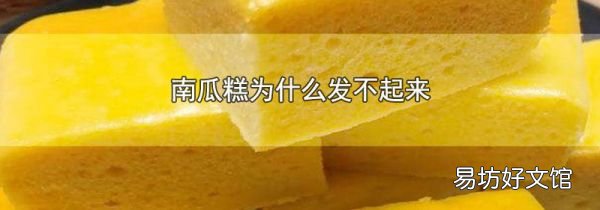 南瓜糕为什么发不起来