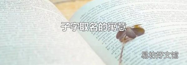 子字取名的寓意
