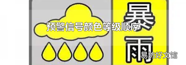 預(yù)警信號顏色等級順序
