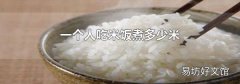 一个人吃米饭煮多少米