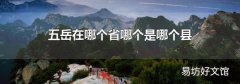 五岳在哪个省哪个是哪个县