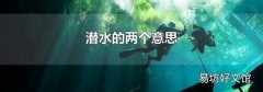 潜水的两个意思