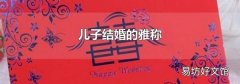 儿子结婚的雅称